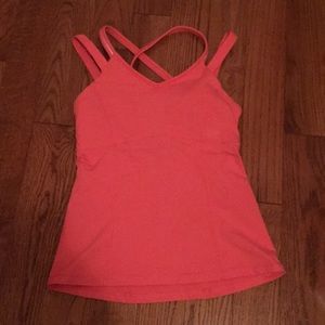 Coral lululemon tank top